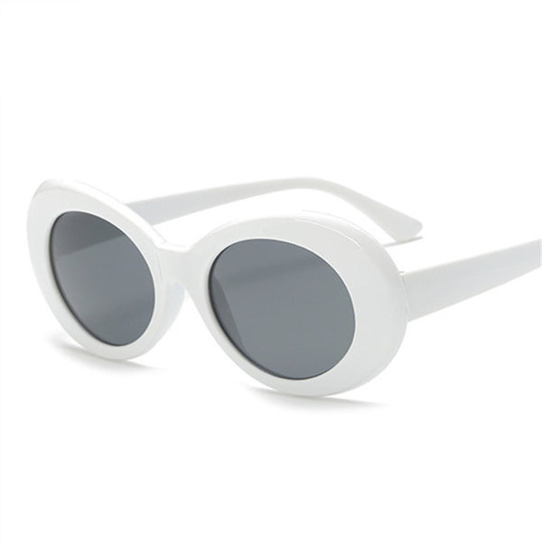 White Sunglasses with Black Lens - Clout Goggle