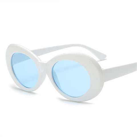 White Sunglasses with Blue Lens - Clout Goggle